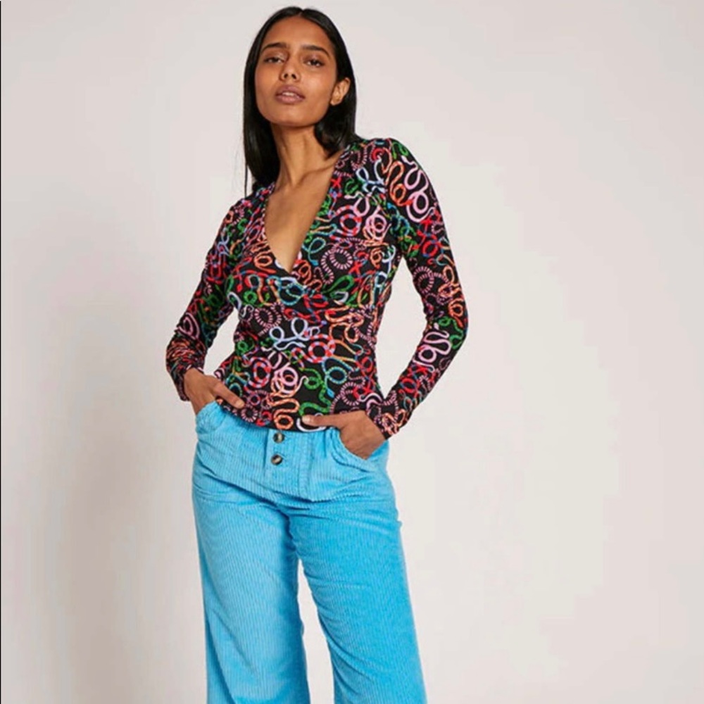 Rachel Antonoff Shelley wrap top, like new